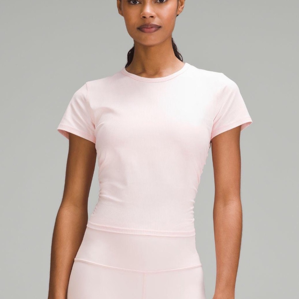 Lululemon All It Takes Ribbed Nulu Shirt — Strawberry Milkshake — Size 2
